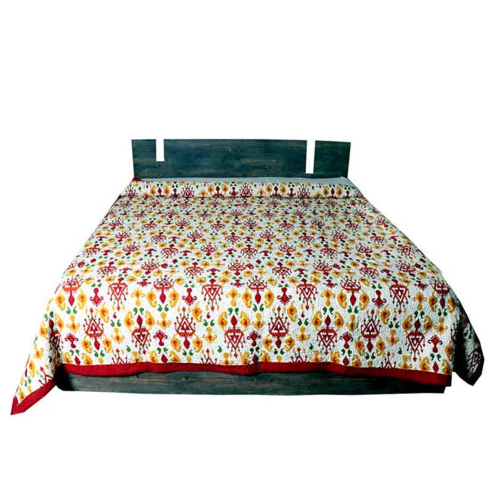 COTTON ALL OVER PRINTED BED QUILTS FOR DECOR HOME