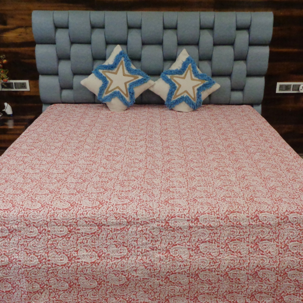 COTTON KANTHA BED COVER