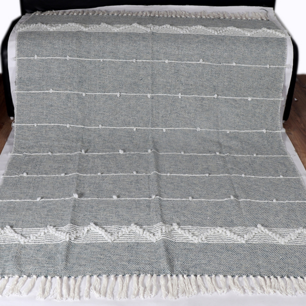 COTTON EMBROIDERY FANCY THROW