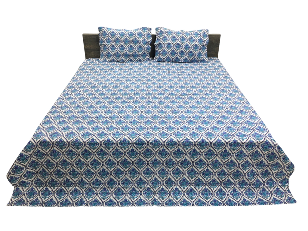 COTTON SCREEN PRINTED PAKHI BED SHEETS