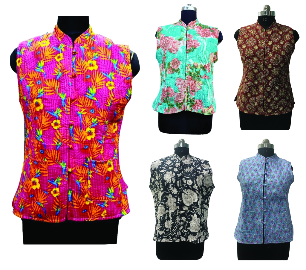 COTTON QUILTED WEST JACKET