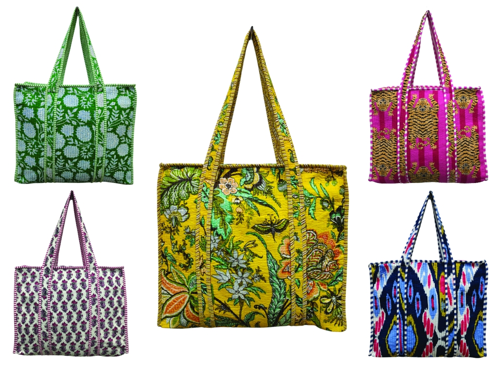 COTTON QUILTED TOTE BAGS