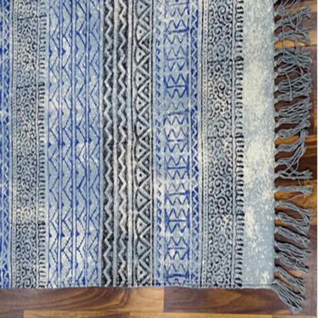 COTTON INDIGO ALL OVER PRINT RUGS