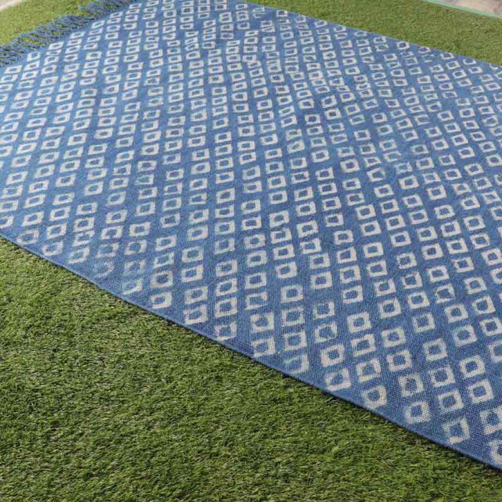 COTTON INDIGO ALL OVER PRINT RUGS
