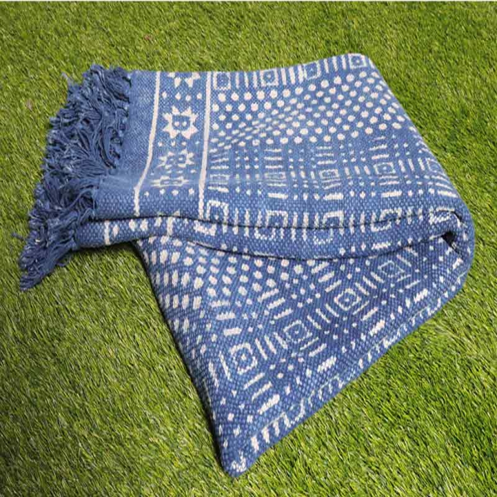 COTTON INDIGO ALL OVER PRINT RUGS