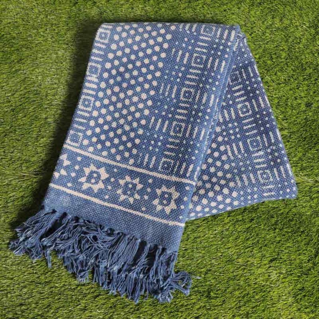 COTTON INDIGO ALL OVER PRINT RUGS