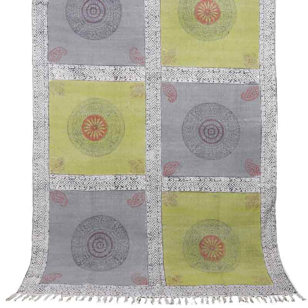 COTTON HAND BLOCK ALL OVER PRINT RUGS