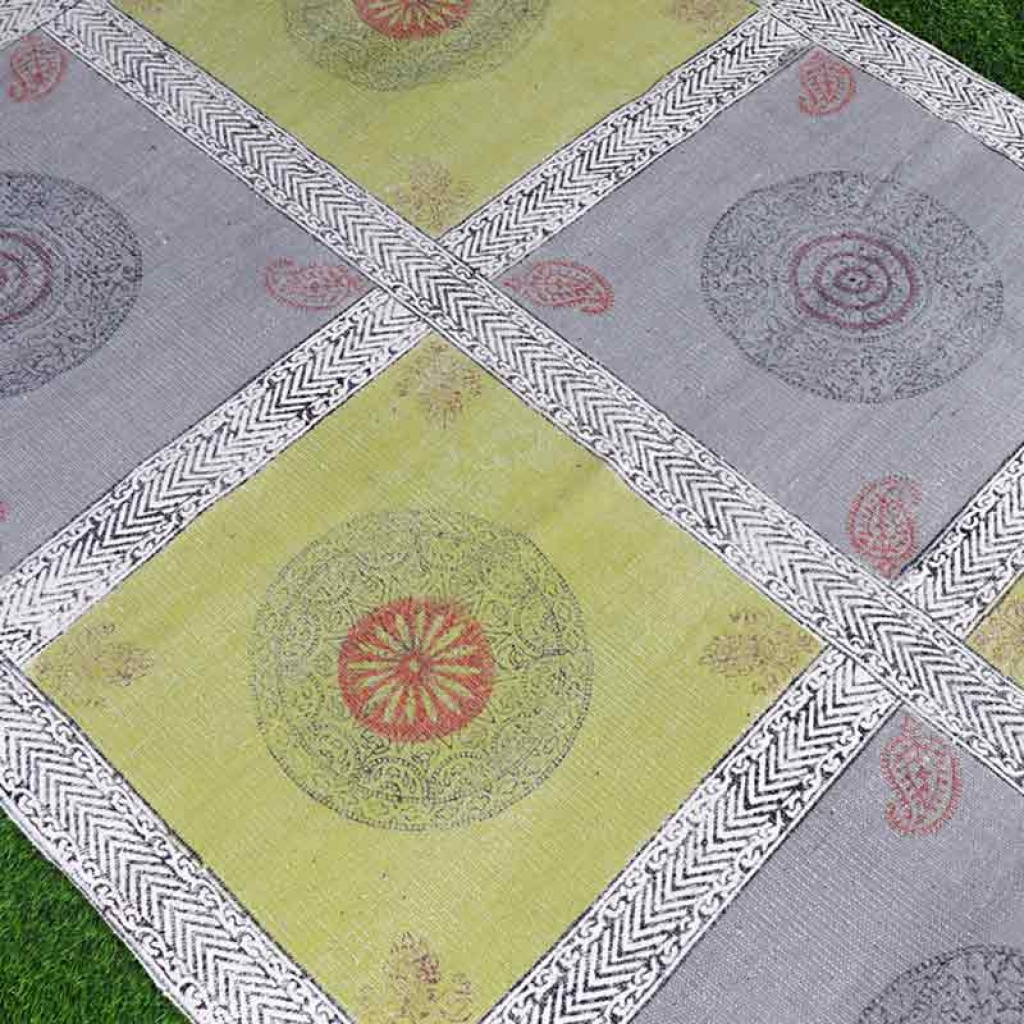 COTTON HAND BLOCK ALL OVER PRINT RUGS