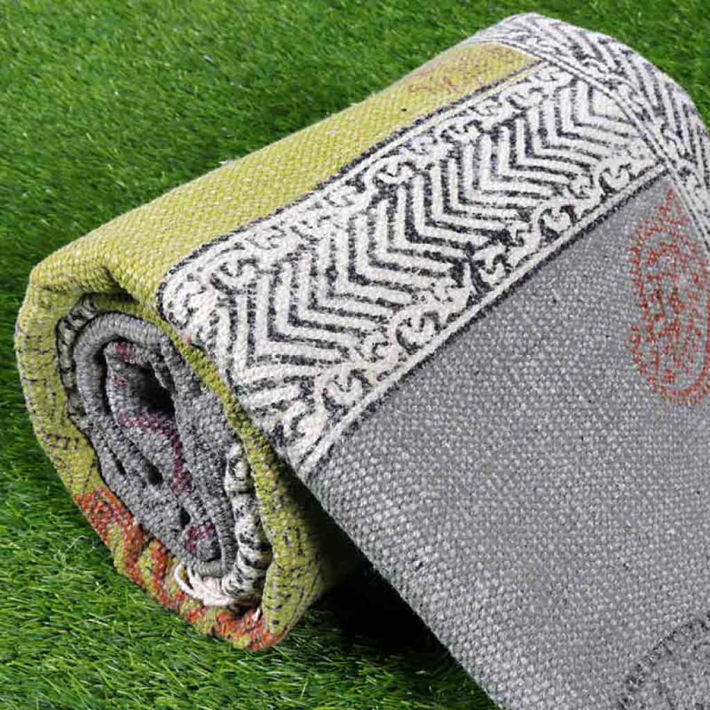 COTTON HAND BLOCK ALL OVER PRINT RUGS