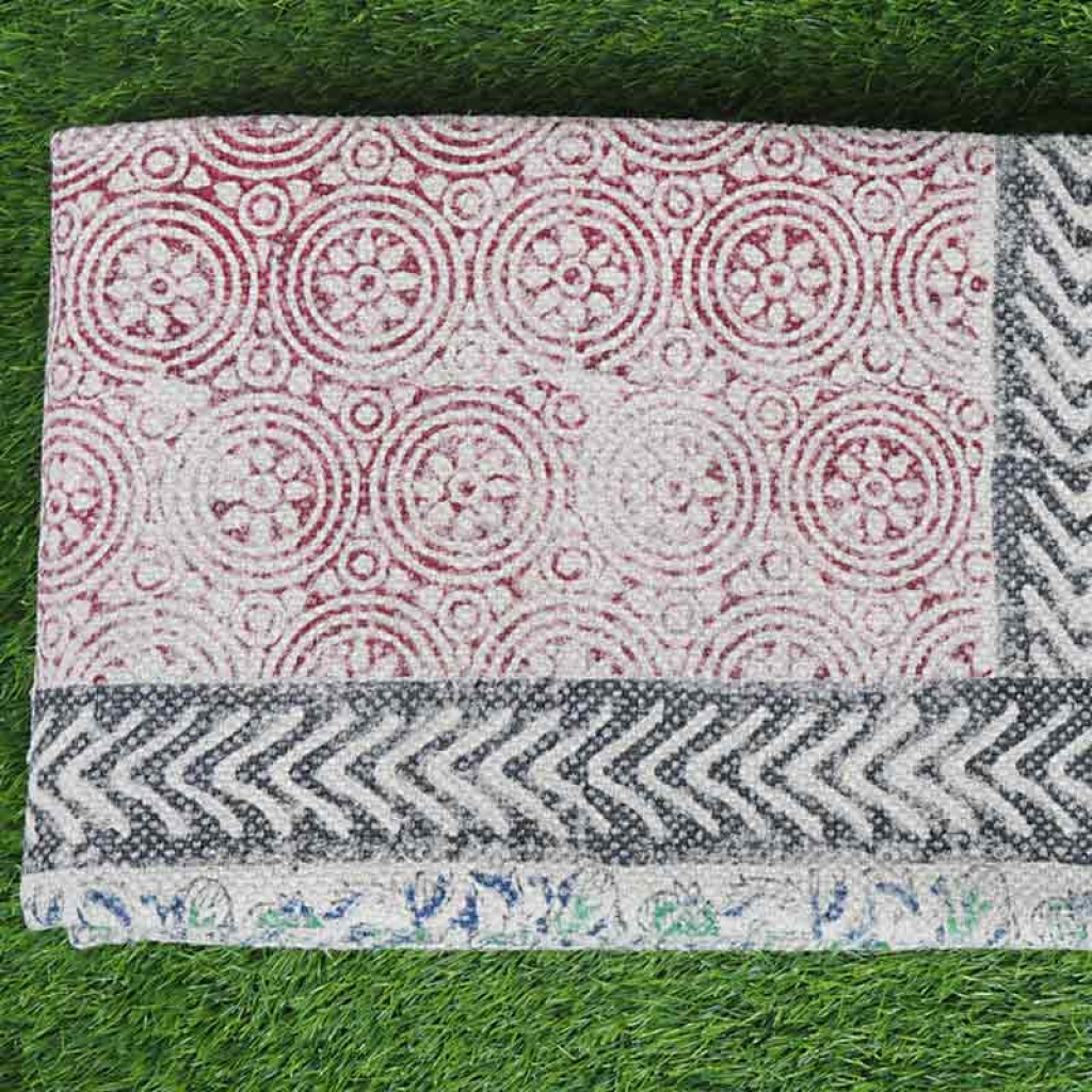 COTTON HAND BLOCK ALL OVER PRINT RUGS