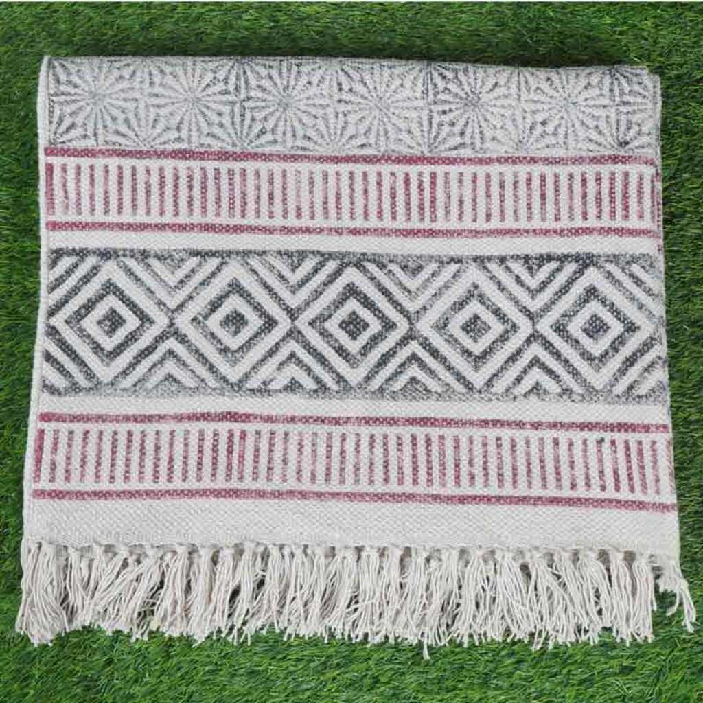 COTTON HAND BLOCK ALL OVER PRINT RUGS