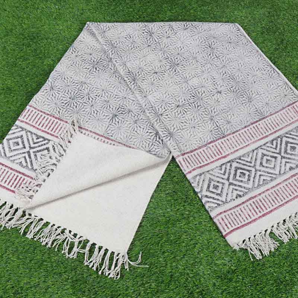 COTTON HAND BLOCK ALL OVER PRINT RUGS