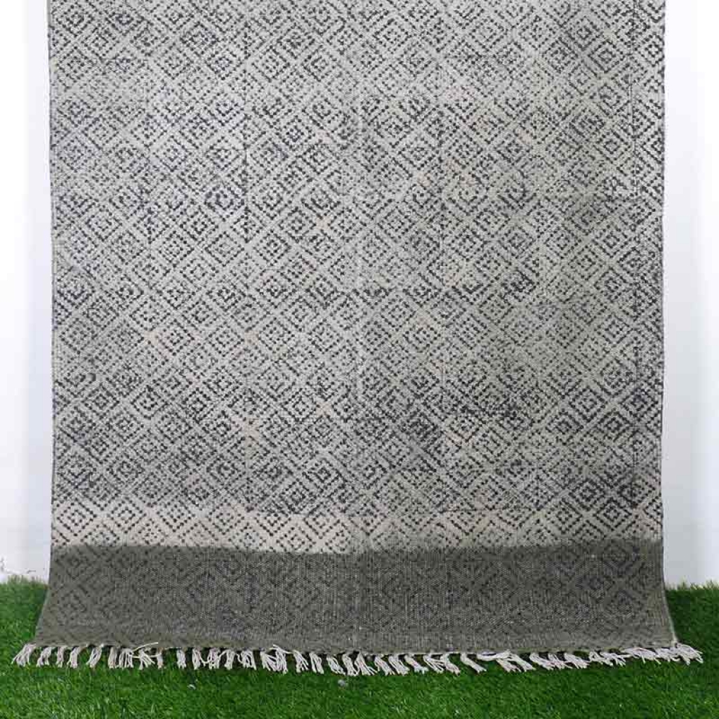 COTTON HAND BLOCK ALL OVER PRINT RUGS