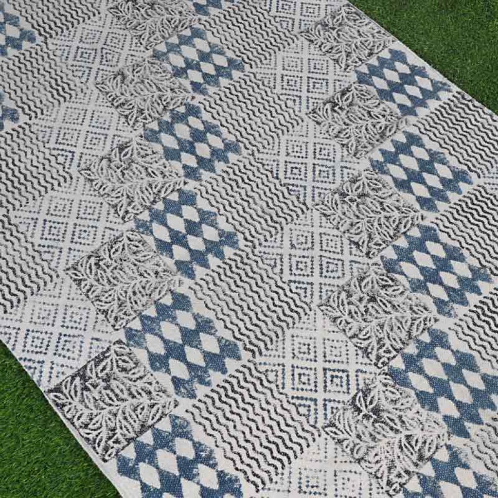 COTTON HAND BLOCK ALL OVER PRINT RUGS
