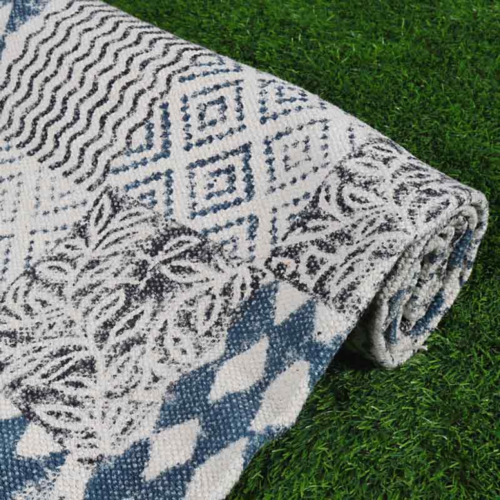 COTTON HAND BLOCK ALL OVER PRINT RUGS