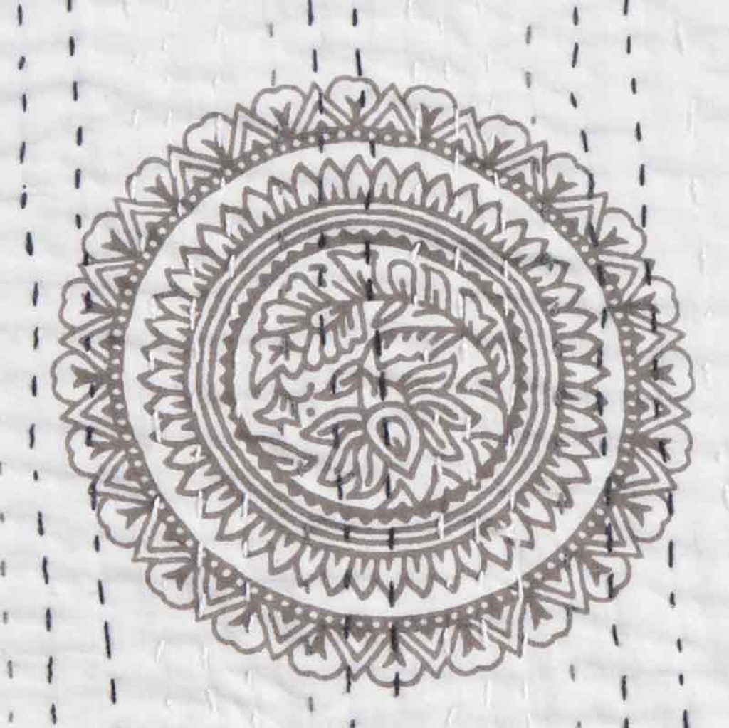 COTTON HAND BLOCK FULL PENAL KANTHA BED COVER FOR ALL-SEASON