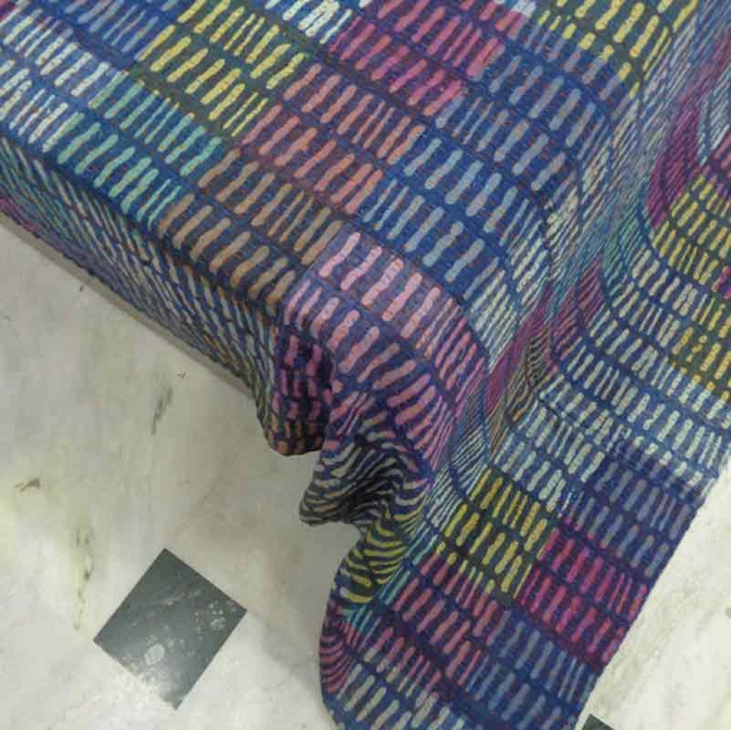 COTTON DABU PATCH PRINT KANTHA BED COVER FOR ALL-SEASON