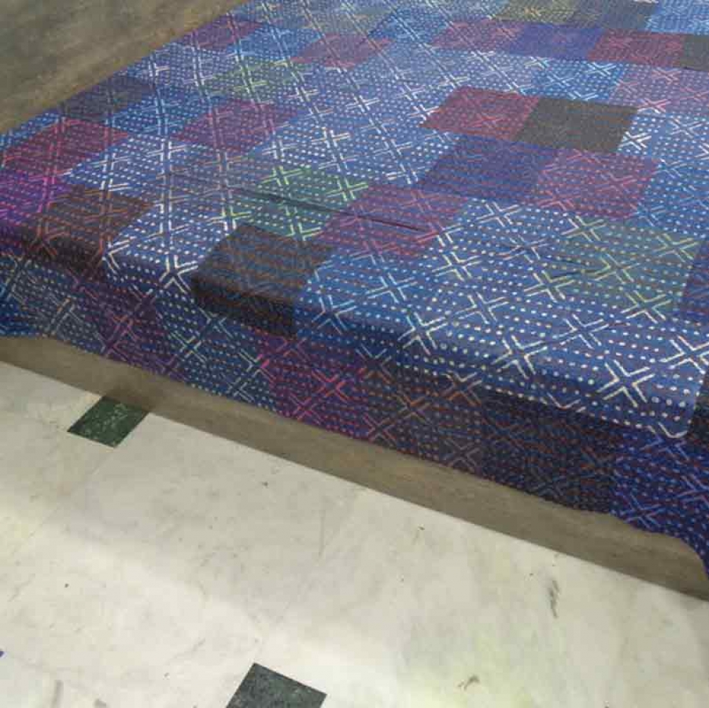 COTTON DABU PATCH PRINT KANTHA BED COVER FOR ALL-SEASON