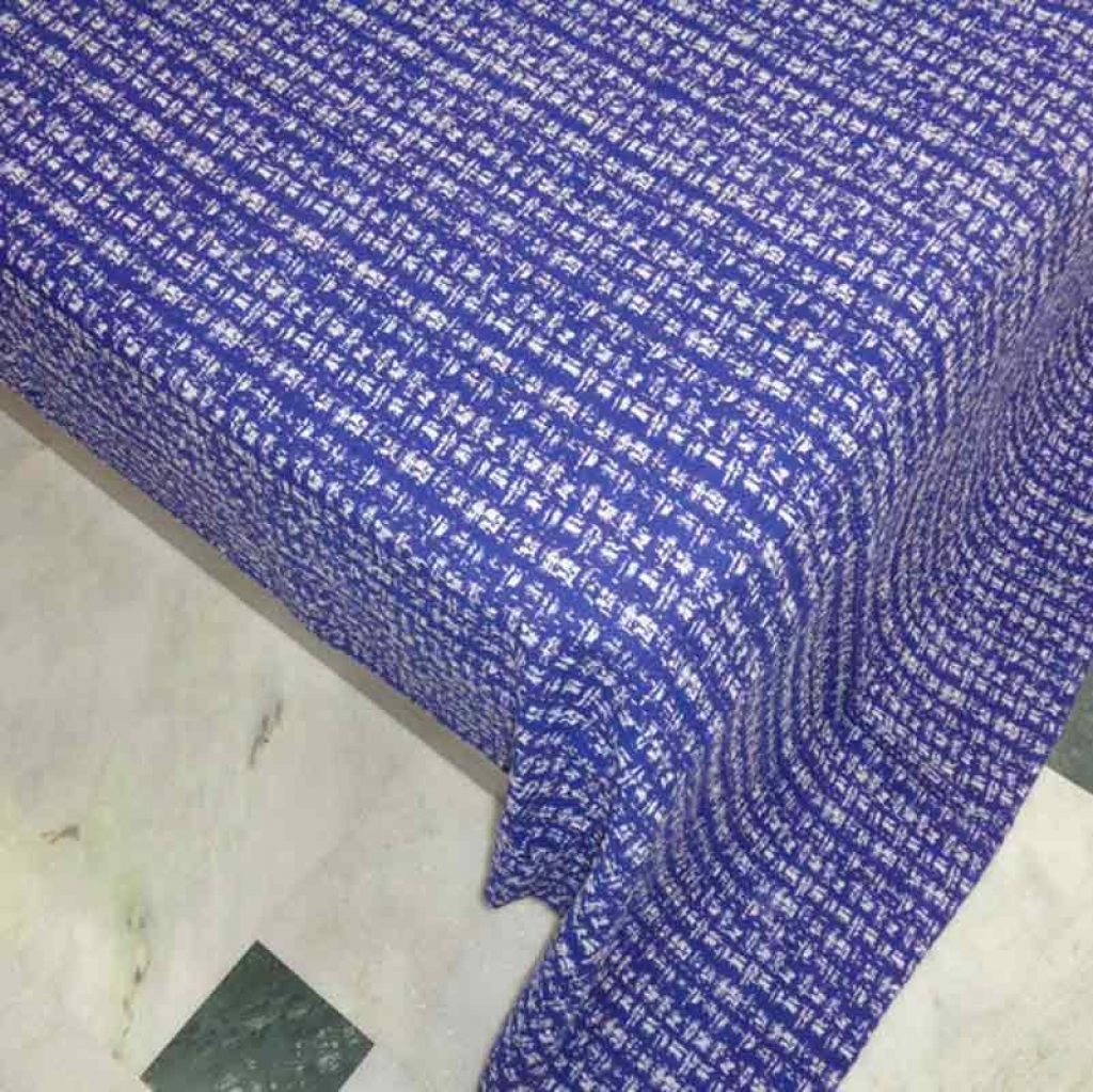 COTTON INDIGO ALL OVER PRINT KANTHA BED COVER FOR ALL-SEASON