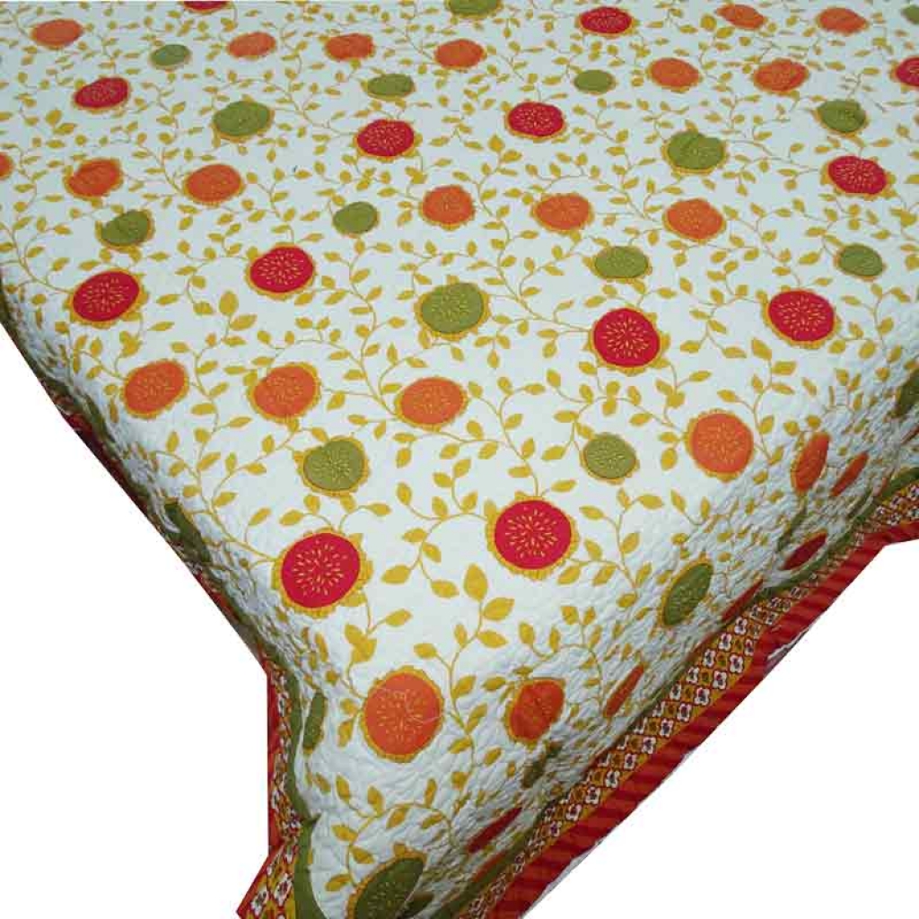 COTTON ALL OVER PRINTED BED QUILTS FOR DECOR HOME