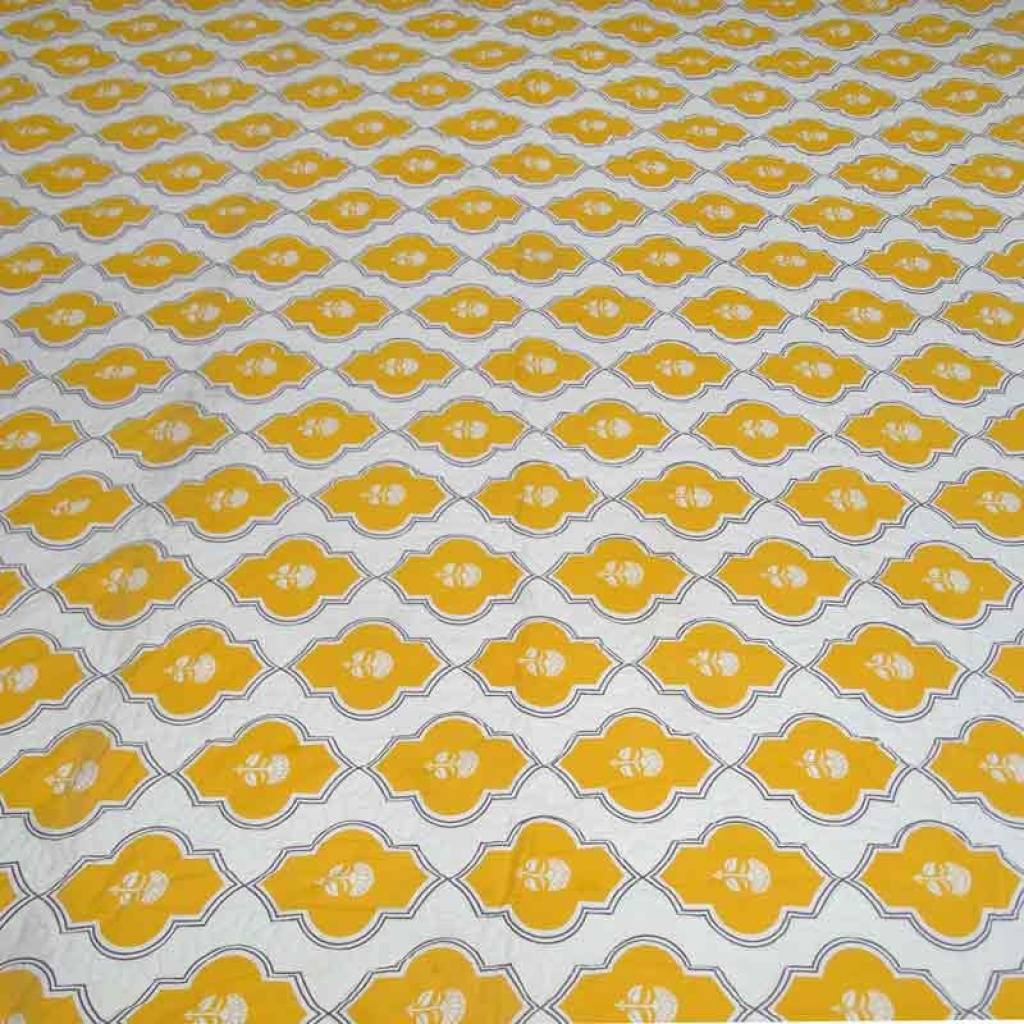 COTTON ALL OVER PRINTED BED QUILTS FOR DECOR HOME
