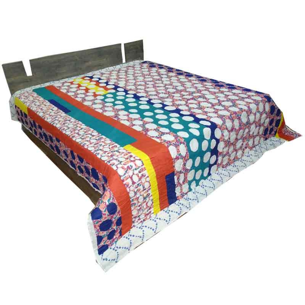 COTTON ALL OVER PRINTED BED QUILTS FOR DECOR HOME