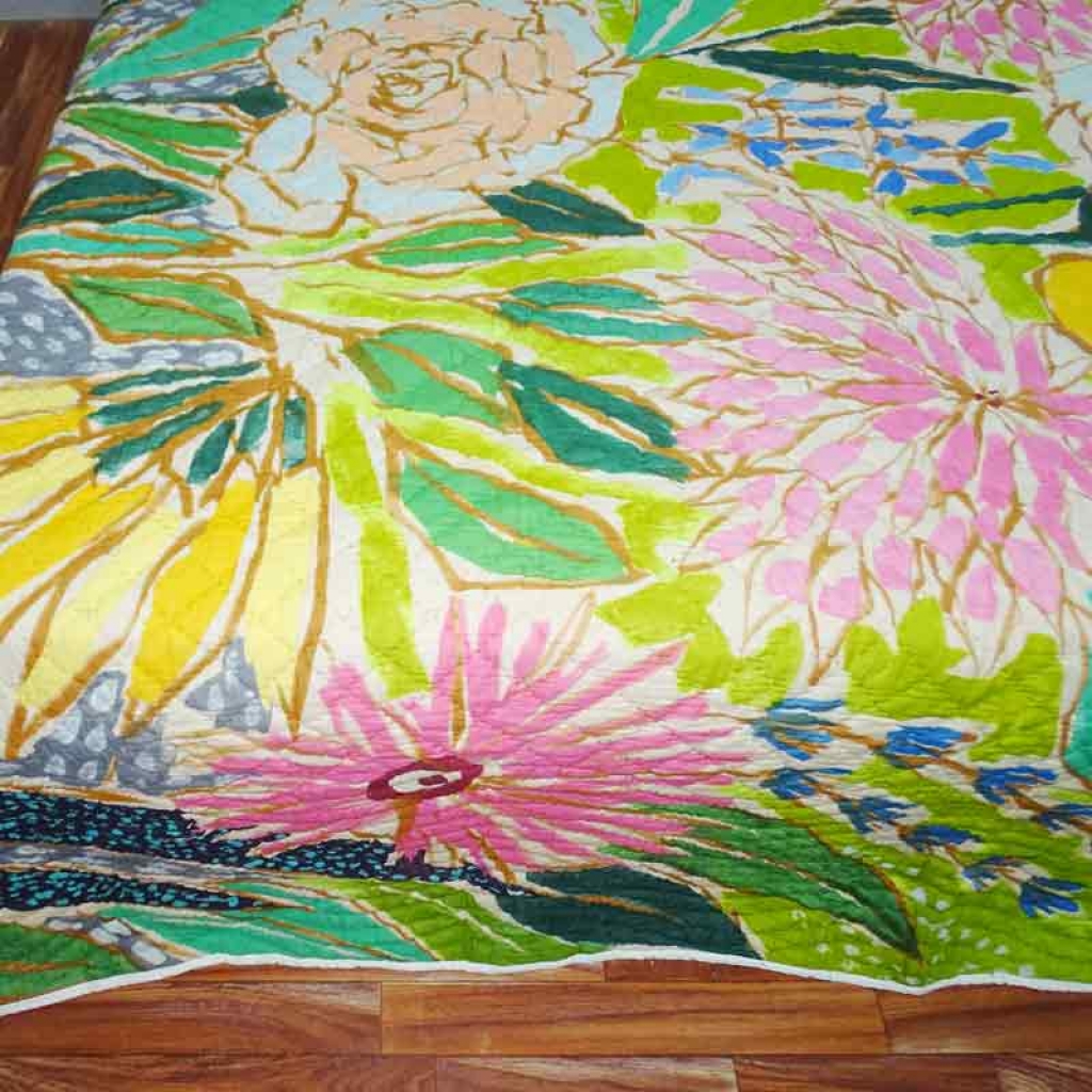 COTTON ALL OVER PRINTED BED QUILTS FOR DECOR HOME