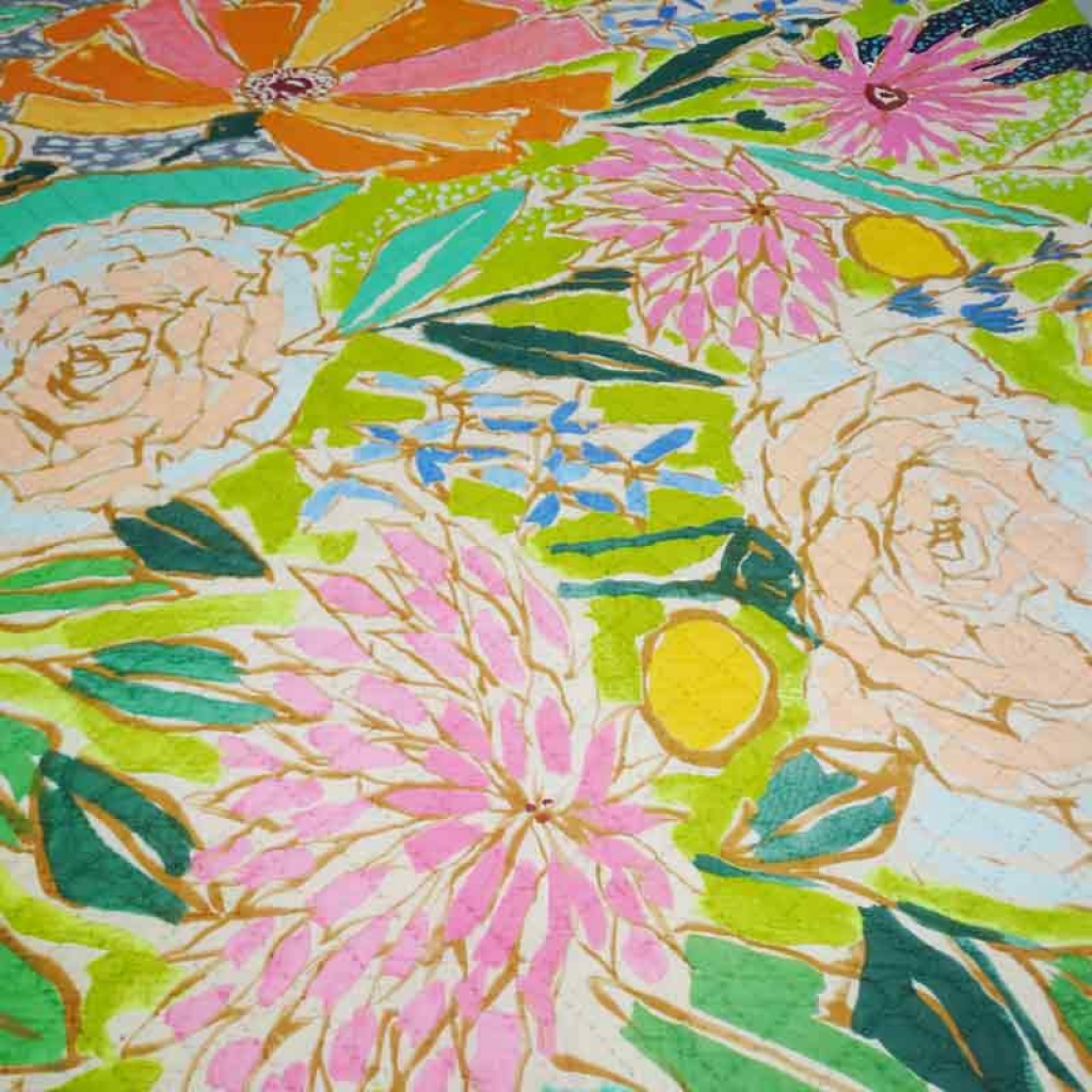 COTTON ALL OVER PRINTED BED QUILTS FOR DECOR HOME