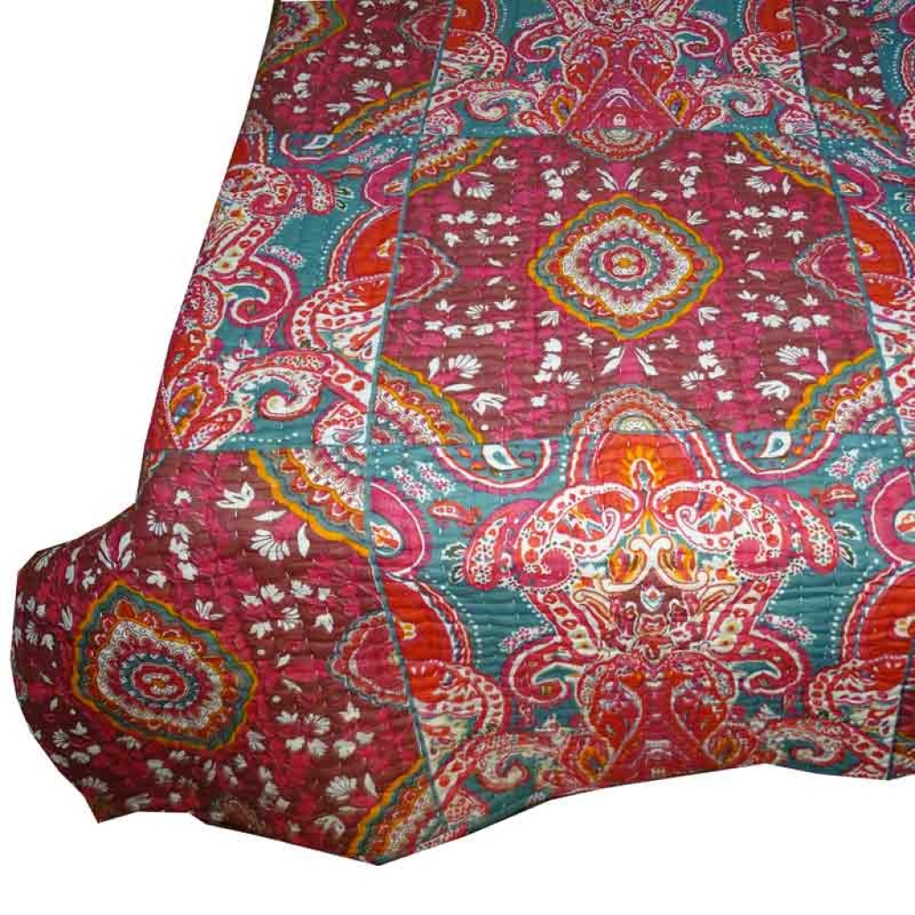 COTTON ALL OVER PRINTED BED QUILTS FOR DECOR HOME