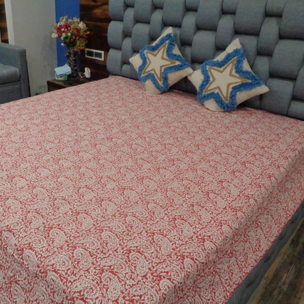 COTTON KANTHA BED COVER