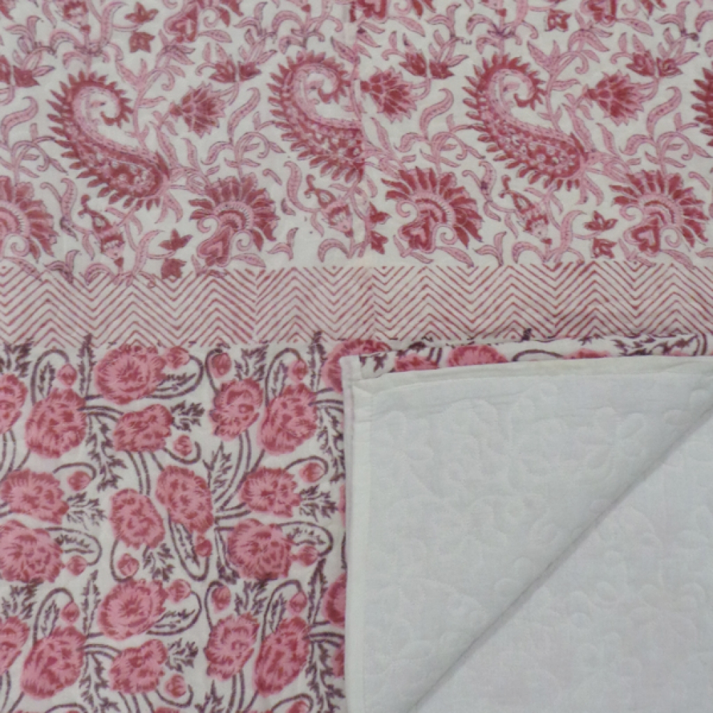 COTTON ALL OVER PRINTED BED QUILTS FOR DECOR HOME