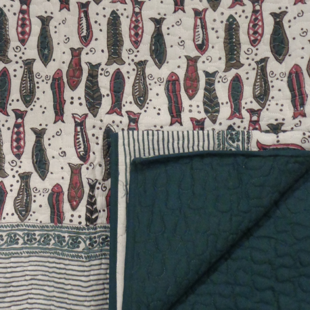 FISH PRINTED ALLOVER QUILTS