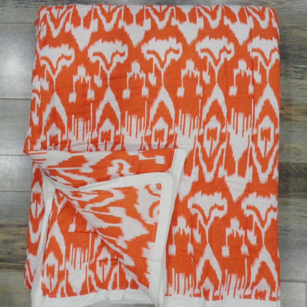 COTTON ALL OVER PRINTED BED QUILTS FOR DECOR HOME