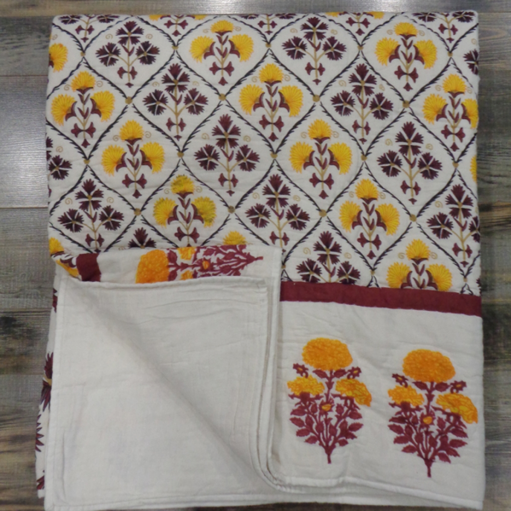 FLOWER PRINTED COTTON QUILTS