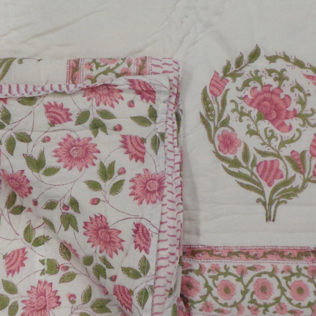 COTTON HAND BLOCK PRINTED QUILTS