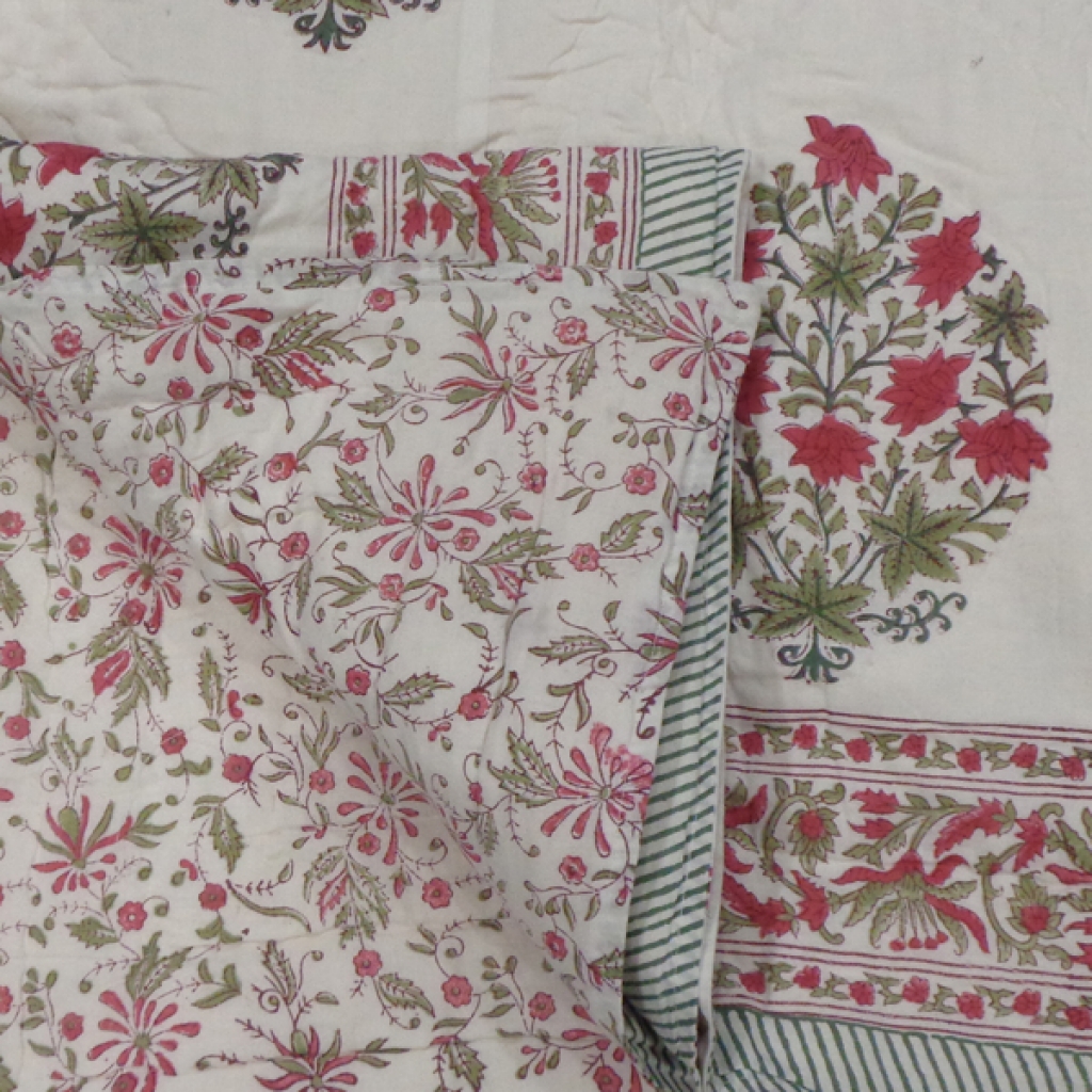 COTTON HAND BLOCK PRINTED QUILTS