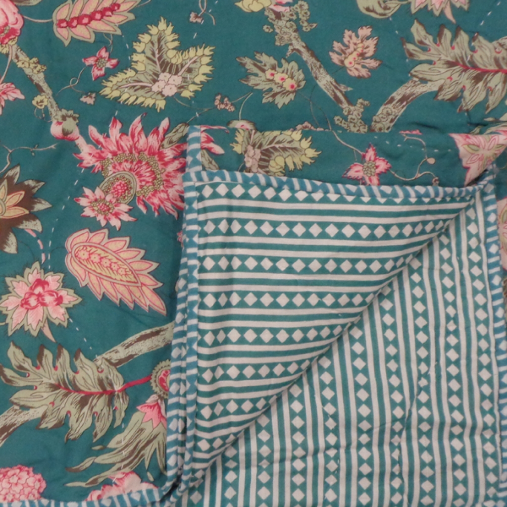 FLOWER PRINTED COTTON QUILTS