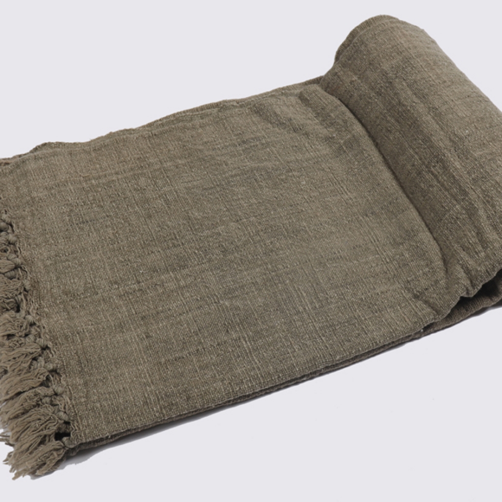 SOLID COTTON THROWS