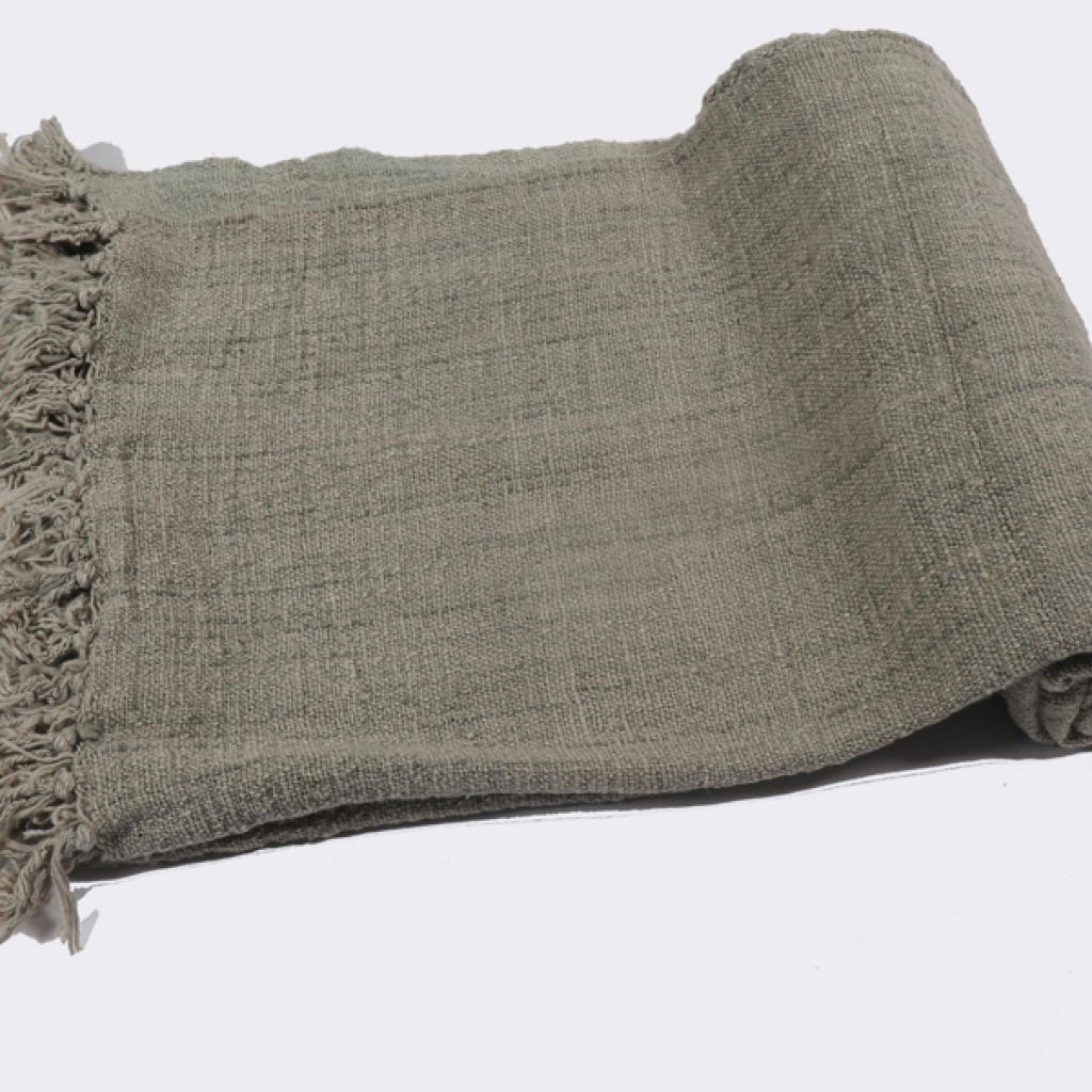 COTTON SOLID PRINTED THROWS