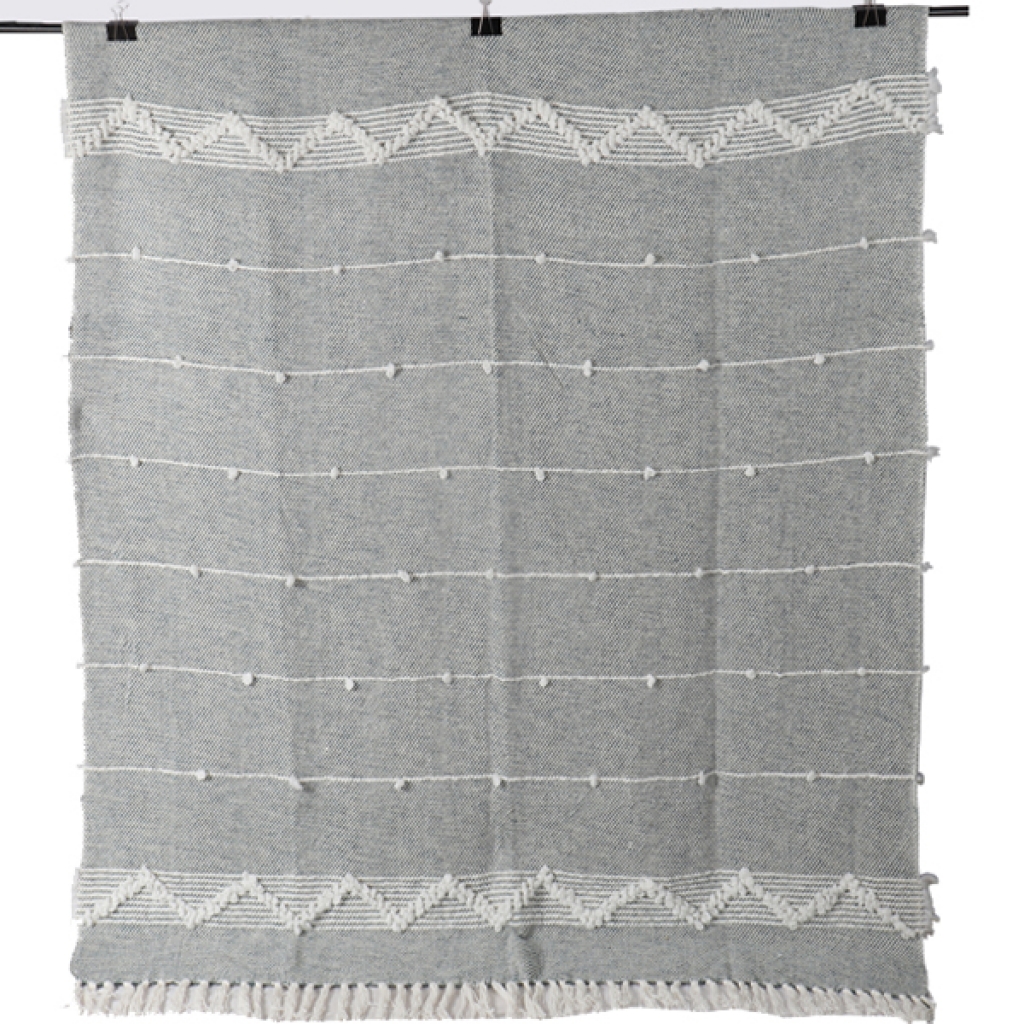 COTTON EMBROIDERY FANCY THROW