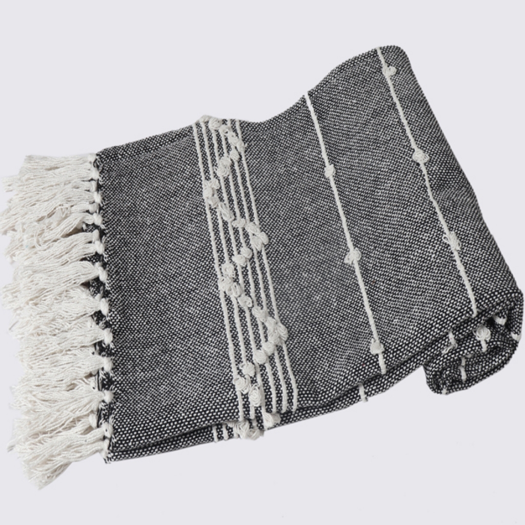 COTTON EMBROIDERY FANCY THROW
