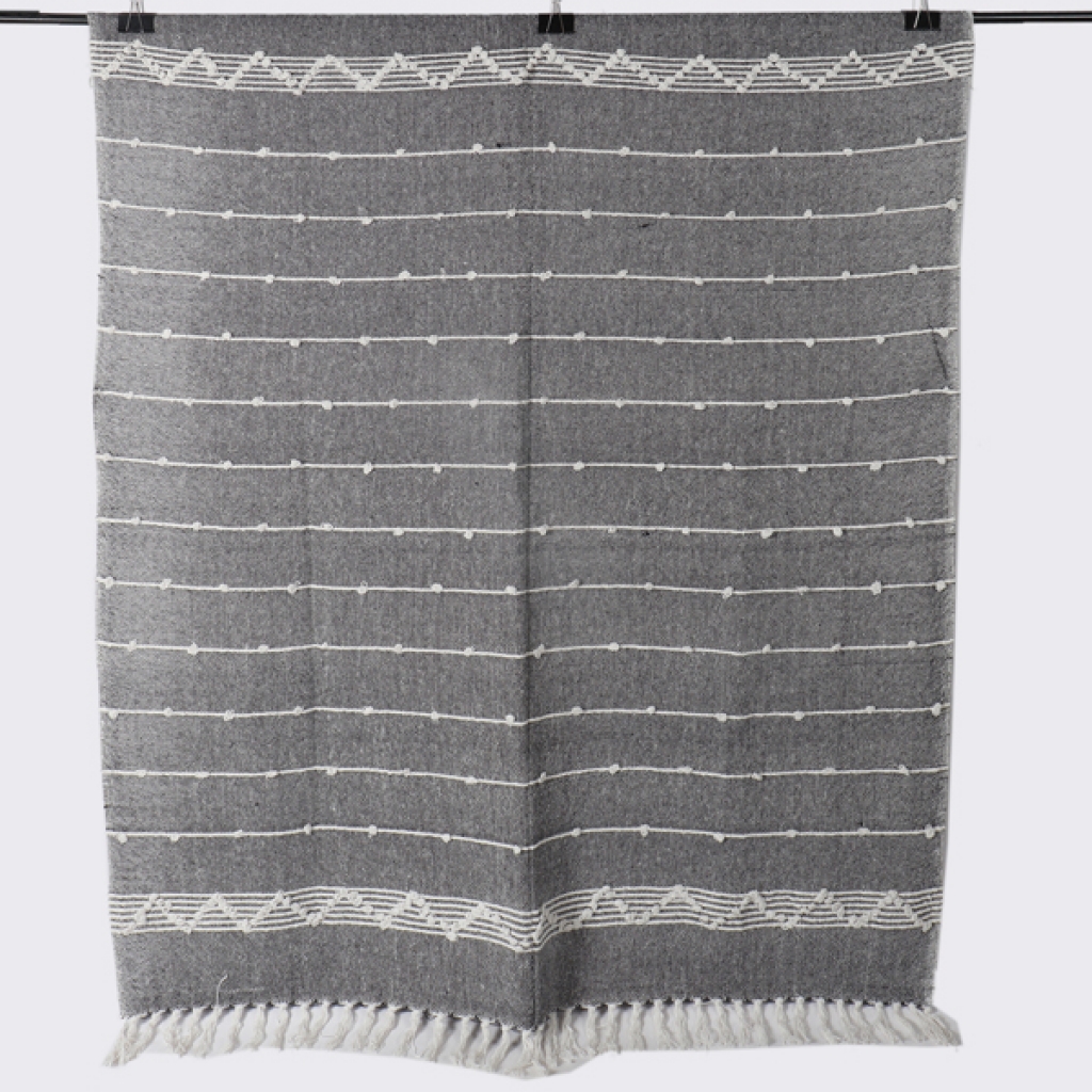 COTTON EMBROIDERY FANCY THROW