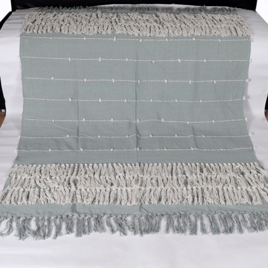 COTTON EMBROIDERY FANCY THROW