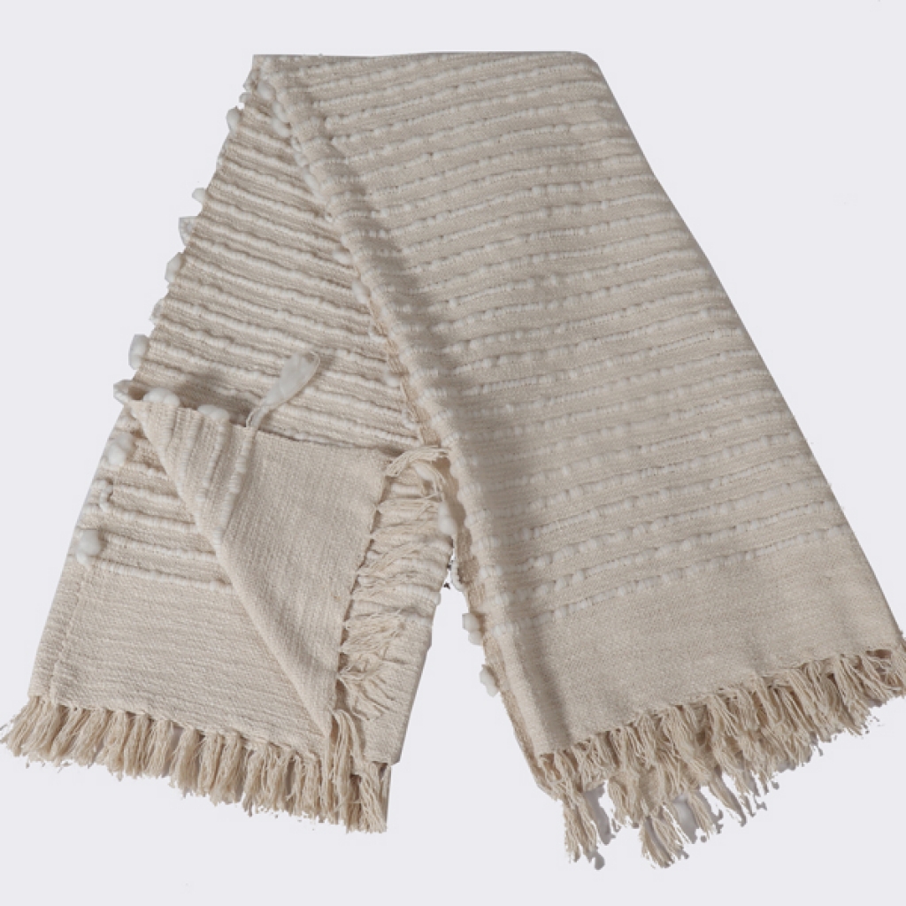 COTTON EMBROIDERY FANCY THROW