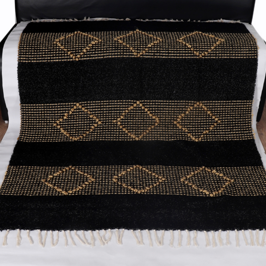 FANCY WOOLEN THROW FOR DECOR HOME