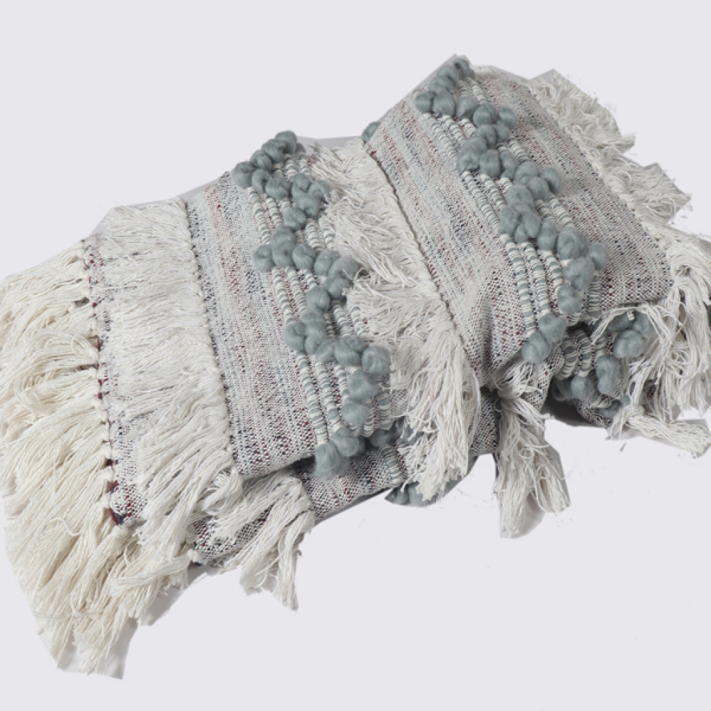 COTTON EMBROIDERY FANCY THROW
