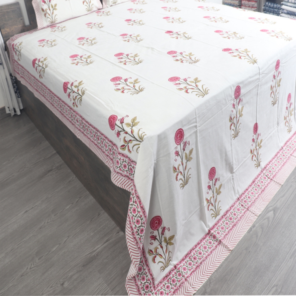 COTTON HANDBLOCK PRINTED BEDSHEETS
