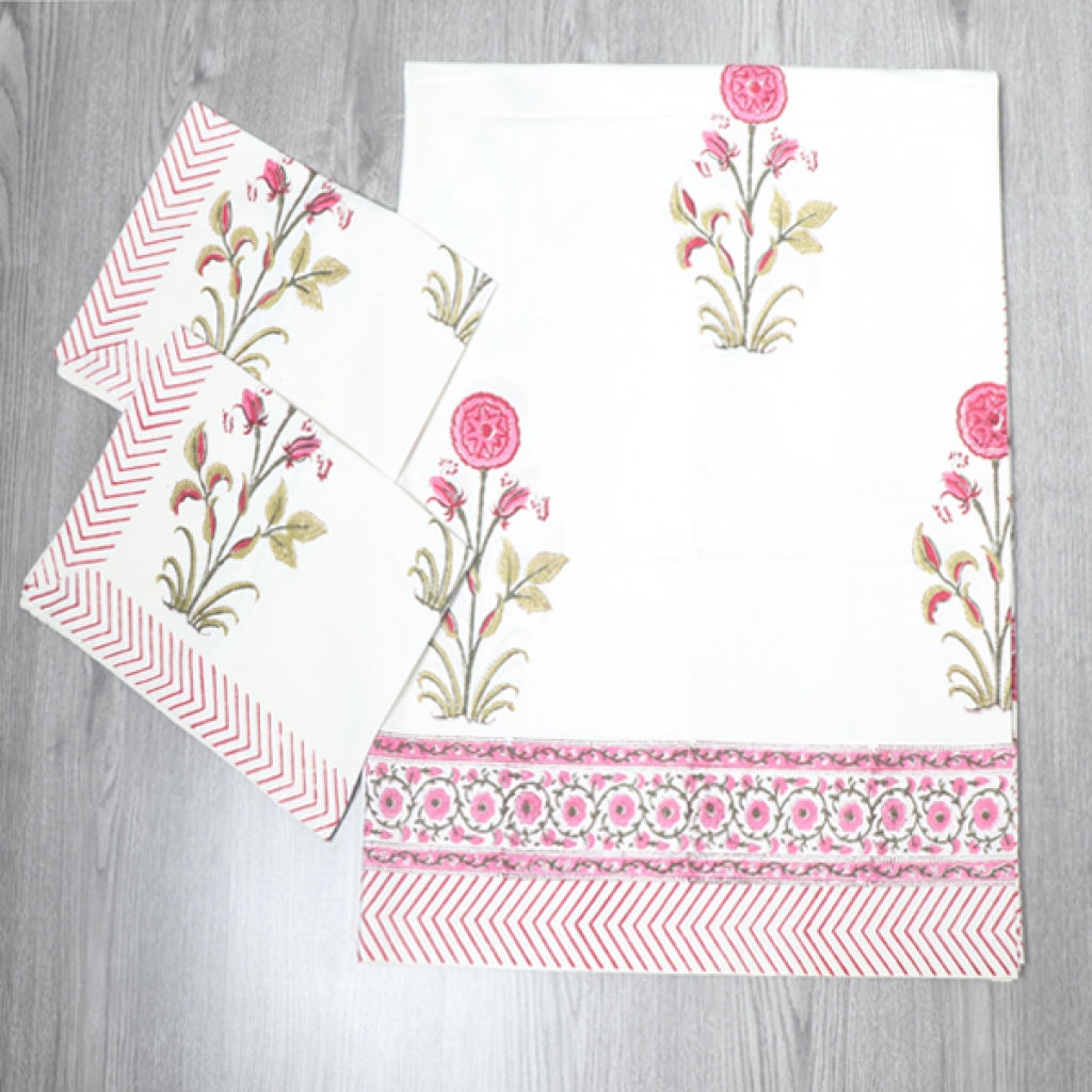 COTTON HANDBLOCK PRINTED BEDSHEETS