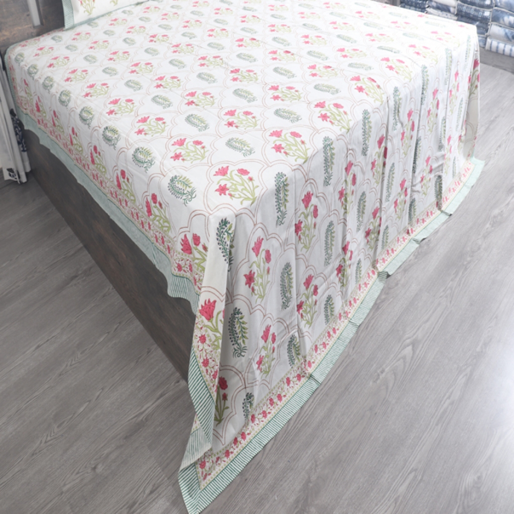 COTTON HANDBLOCK PRINTED BEDSHEETS