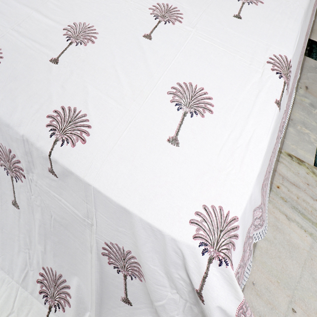 COTTON HANDBLOCK PRINTED BEDSHEET